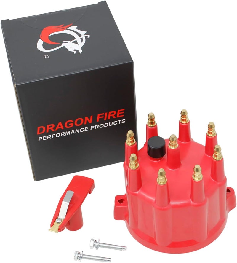 AIP Electronics DRAGON FIRE PERFORMANCE Heavy Duty Distributor Cap and Rotor Set Compatible Replacement With 1992-2003 Dodge B1500 B2500 Dakota Durango Ram 1500 2500 3500 5.2L 5.9L V8 4740339AB Oem Fit CAP1049-DF - Image 1